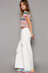 Del Mar Wide Leg Distressed Pants - alldeserved.com