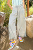 Del Mar Wide Leg Distressed Pants - alldeserved.com