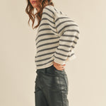 Day to Day Striped Pullover - alldeserved.com