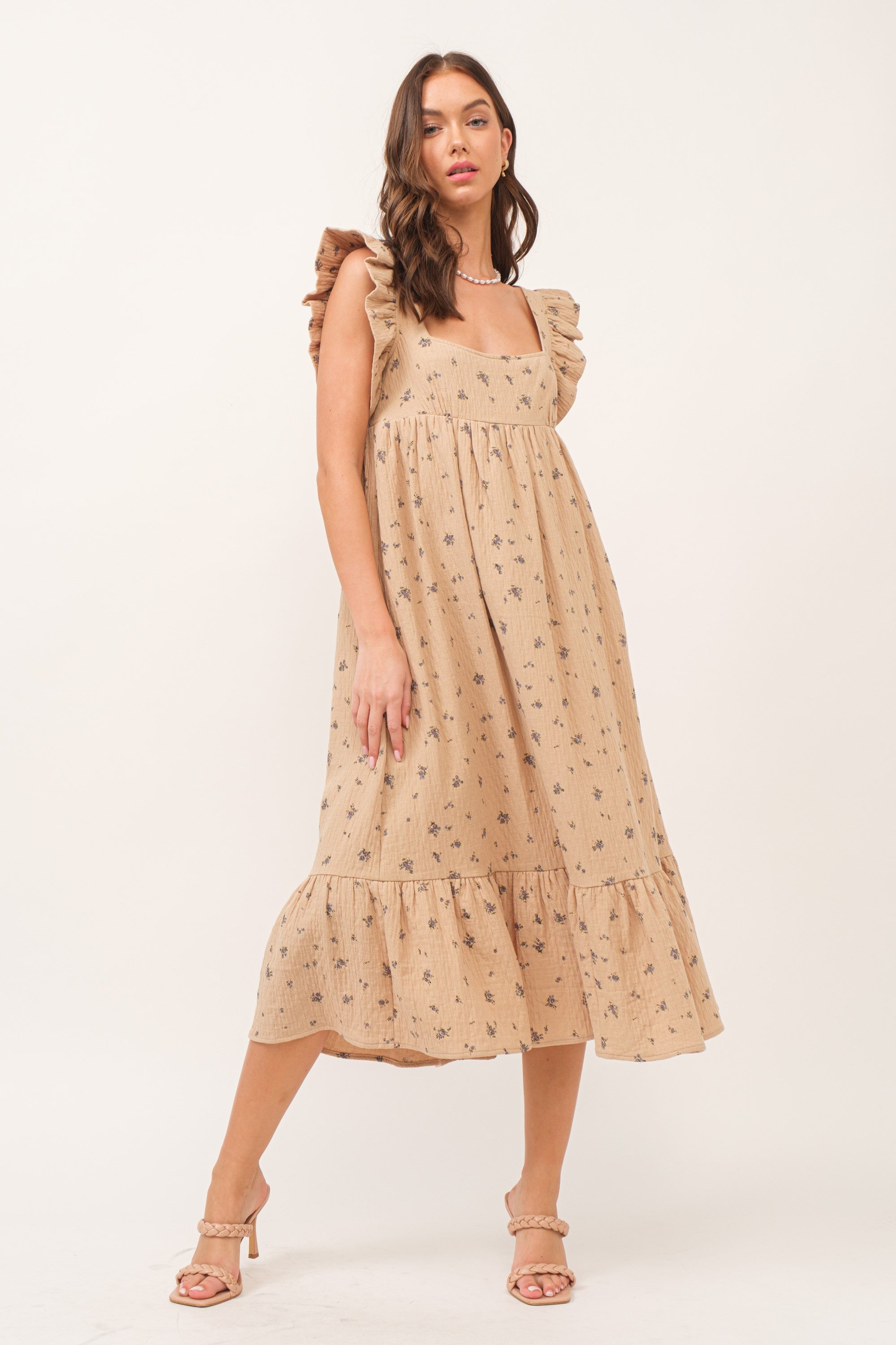 hibiscus tiered maxi dress Hibiscus Maxi Dress Small / Candy Pink