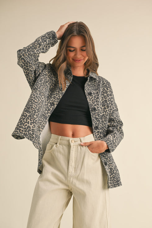 Leopard Print Denim Jacket - alldeserved.com