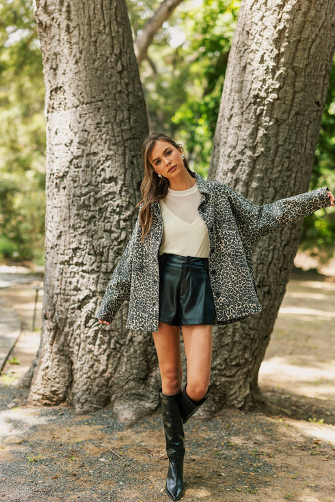 Leopard Print Denim Jacket - alldeserved.com