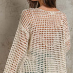 Hailee Mesh Knit Sweater Top - alldeserved.com