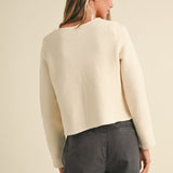 Dakota Bow Cardigan - Beige
