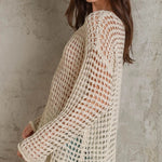 Hailee Mesh Knit Sweater Top - alldeserved.com