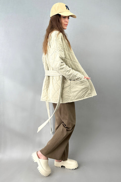 Dolman Quilted Wrap Jacket