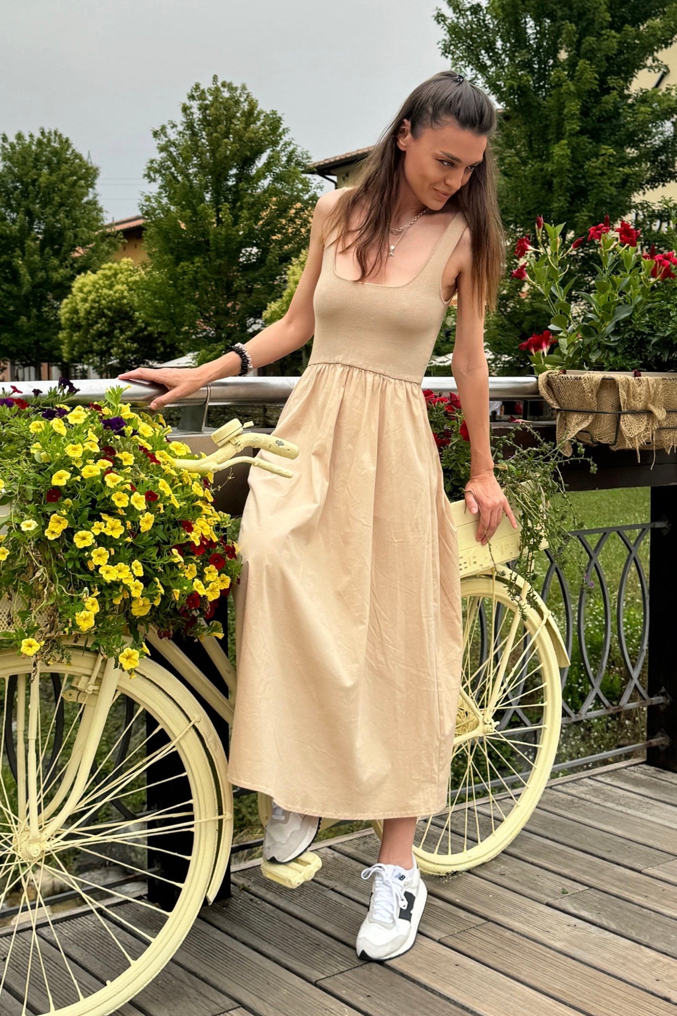 square neck beige dress Beige Square Neck Maxi Dress - Maxi Dresses