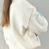 3D Floral Sweater - Ivory