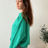 Hailey Button Down Cardigan - Kelly Green