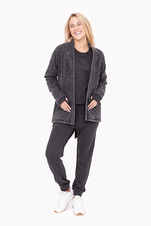 Dolman Quilted Wrap Jacket