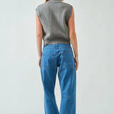 Moxie Barrel Eyelet Jeans - Medium Jacquard Stripes