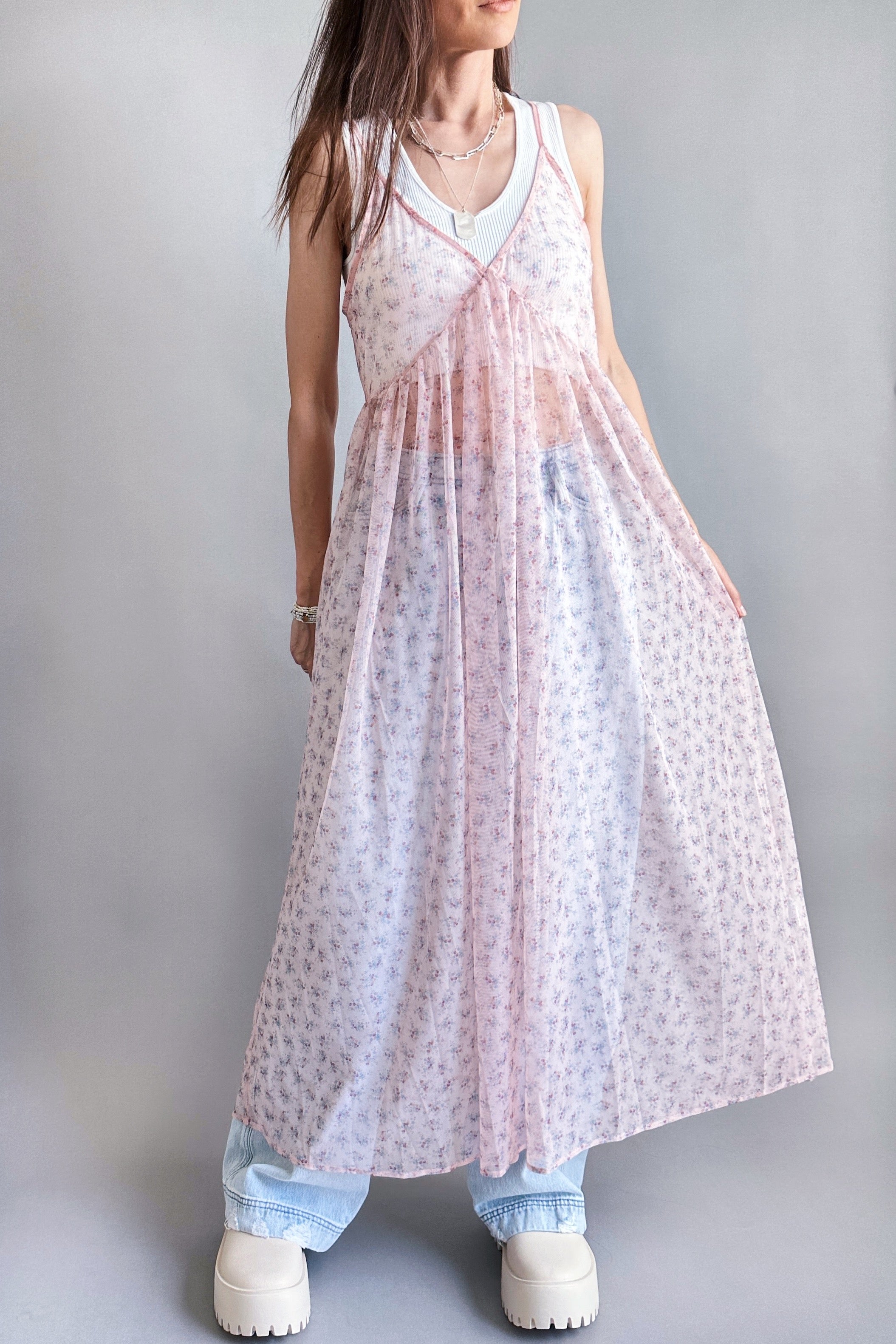 Bella Blossom See-through Dress - alldeserved.com