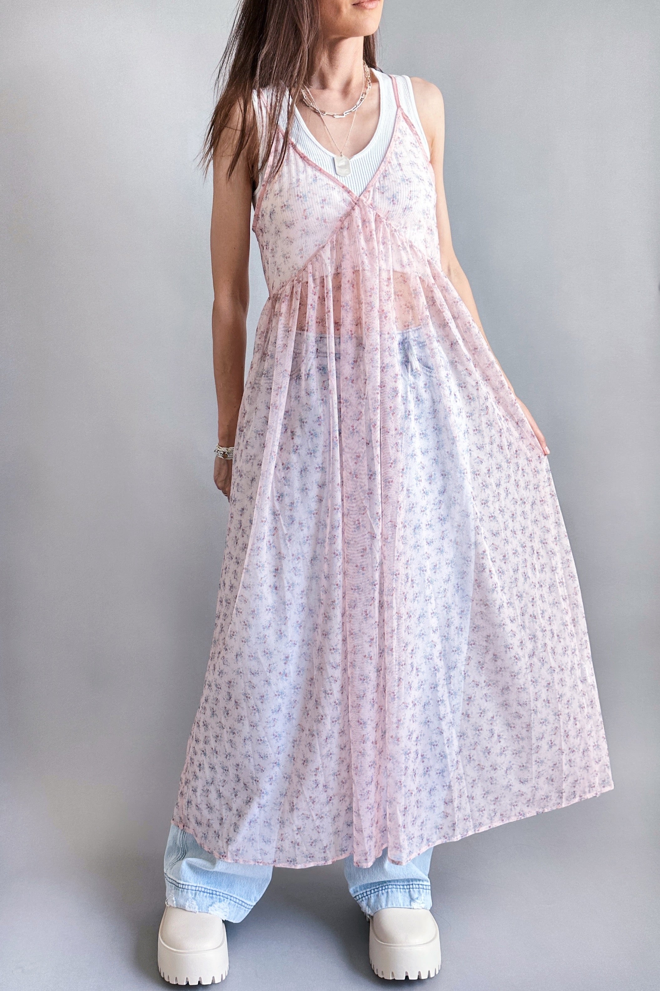 Bella Blossom See-through Dress - alldeserved.com