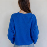 Hailey Button Down Cardigan - Blue