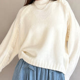Cozy Fringe Sweater - Cream
