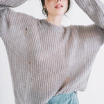 COZY Distressed Loose Pullover Sweater - alldeserved.com