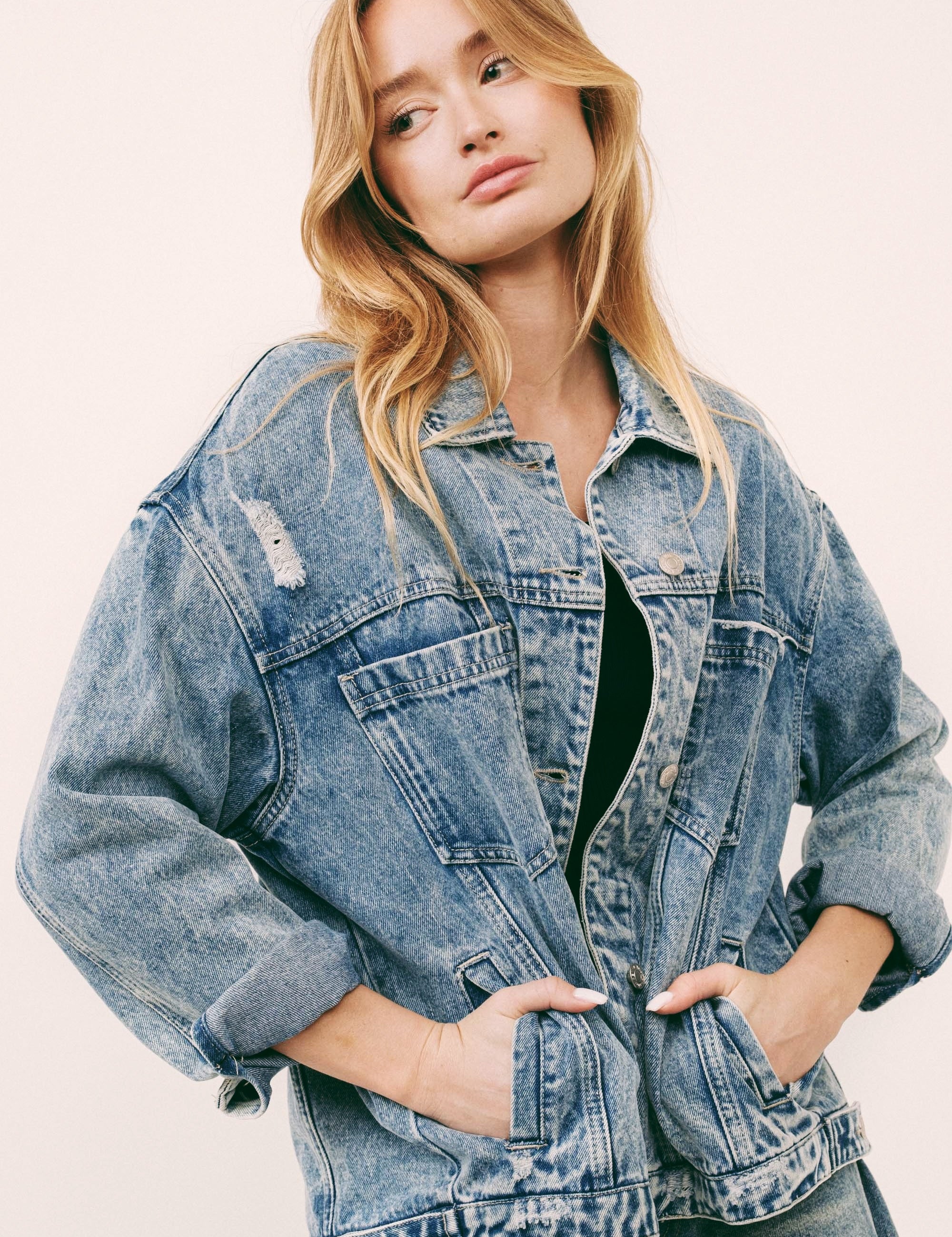 Porta Swing Oversized Denim Jacket - alldeserved.com