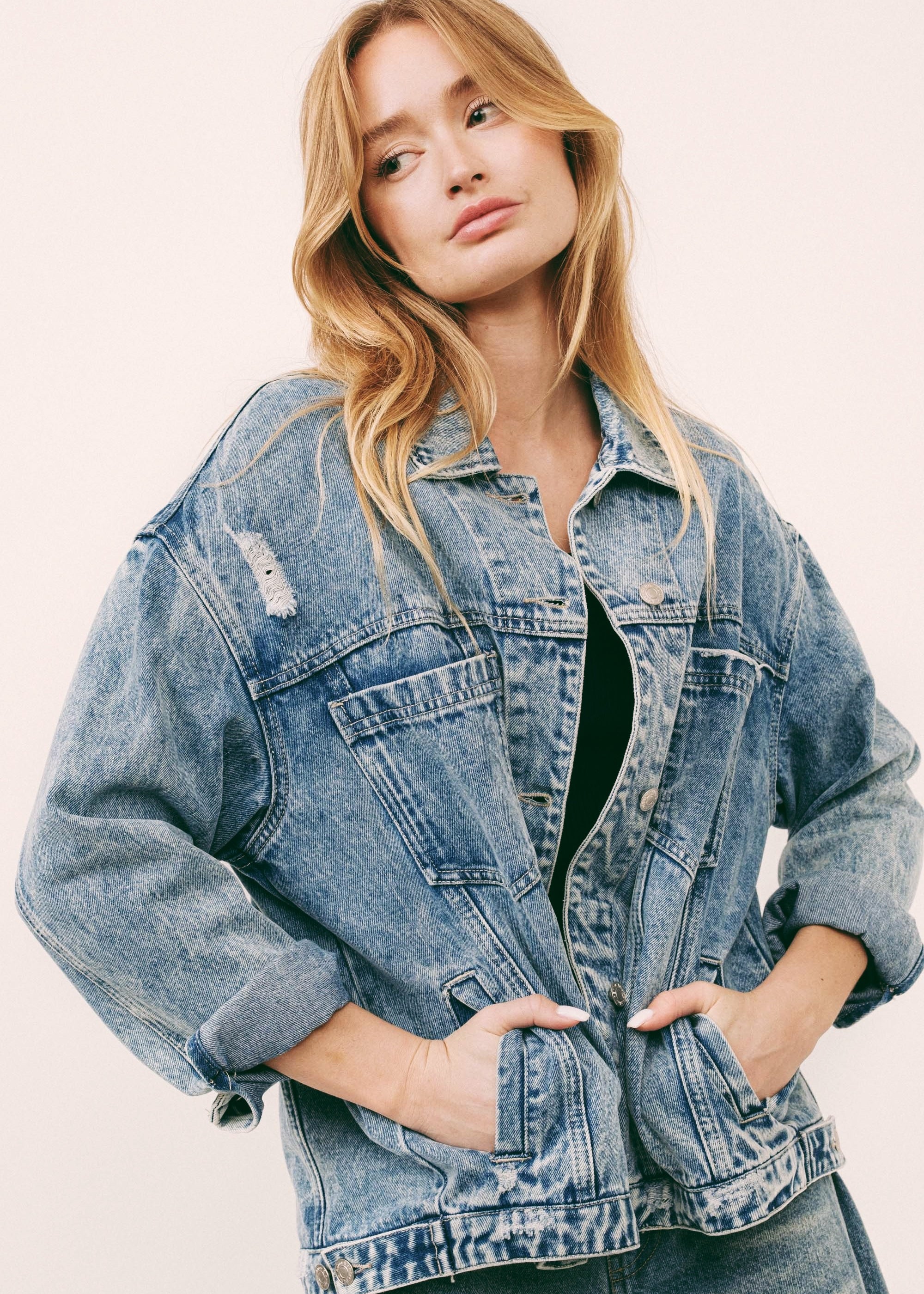 Porta Swing Oversized Denim Jacket - alldeserved.com