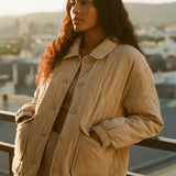 Magnolia Wave Quilted Cotton Jacket - Wheat