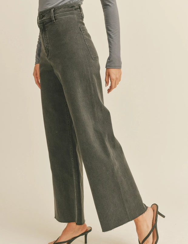 Wild Honey Straight Wide Leg Denim Pants - alldeserved.com