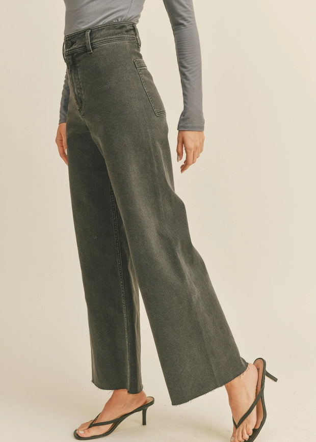 Wild Honey Straight Wide Leg Denim Pants - alldeserved.com