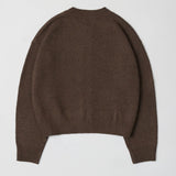 Hayes Crew Neck Button-Down Cardigan - Mocha