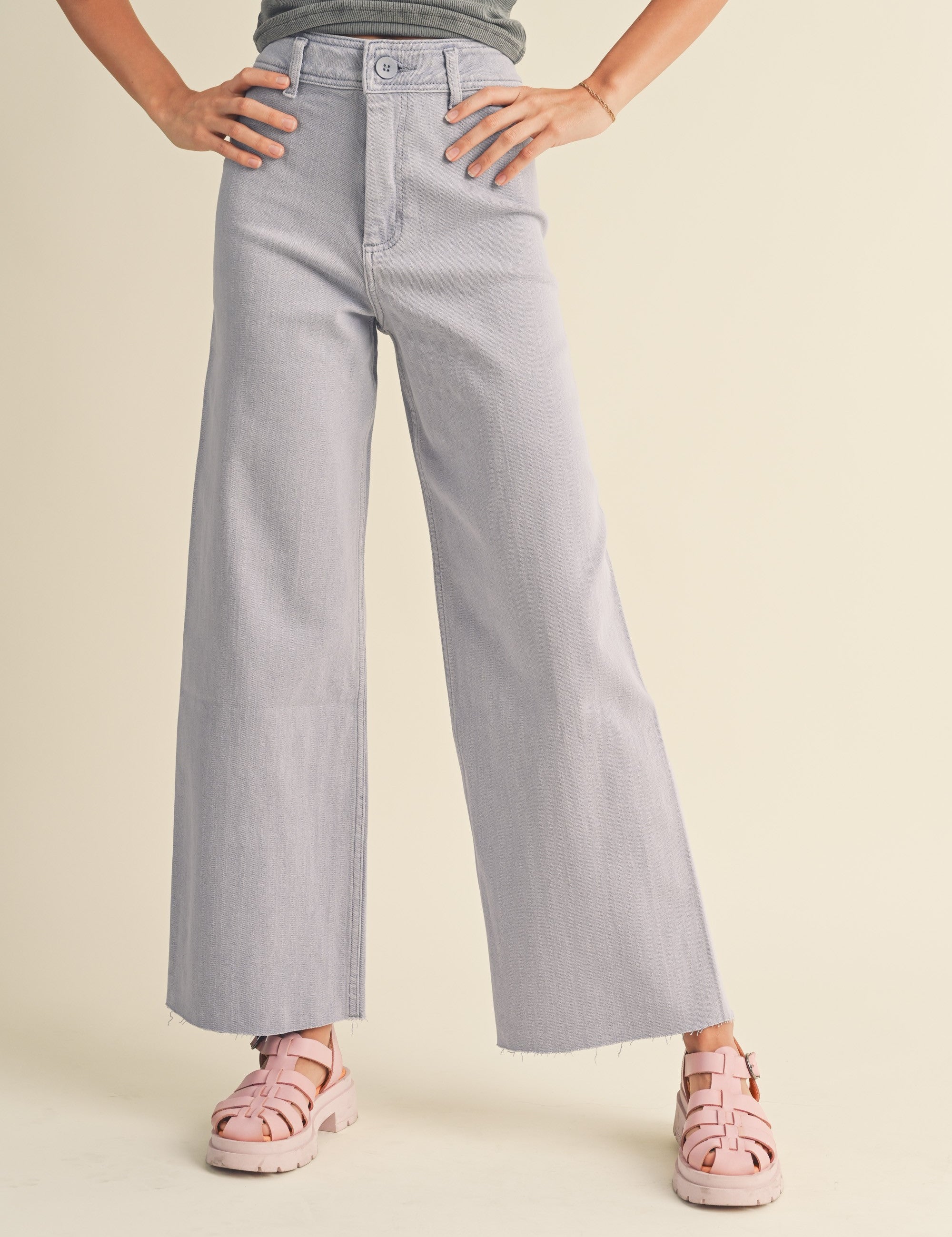 Wild Honey Straight Wide Leg Denim Pants - alldeserved.com