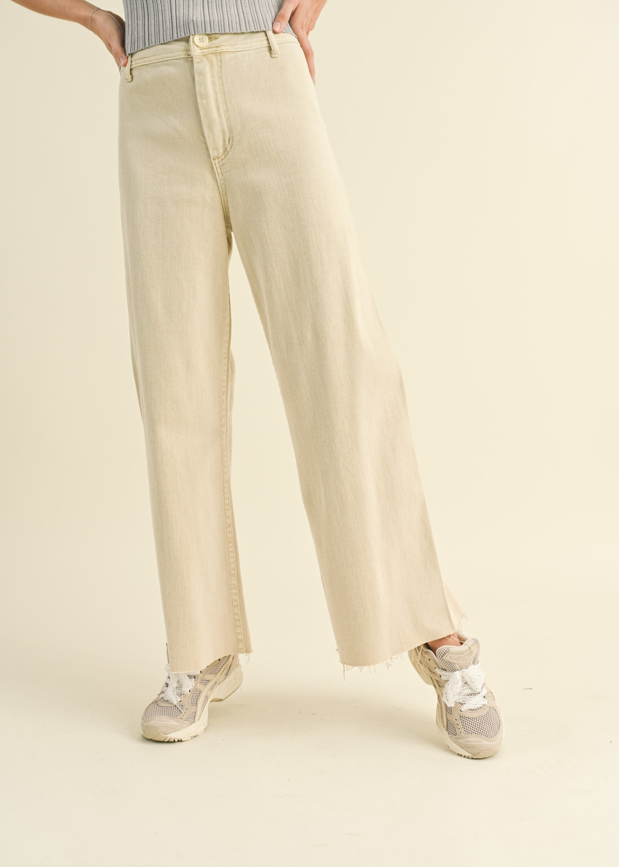 Wild Honey Straight Wide Leg Denim Pants - alldeserved.com