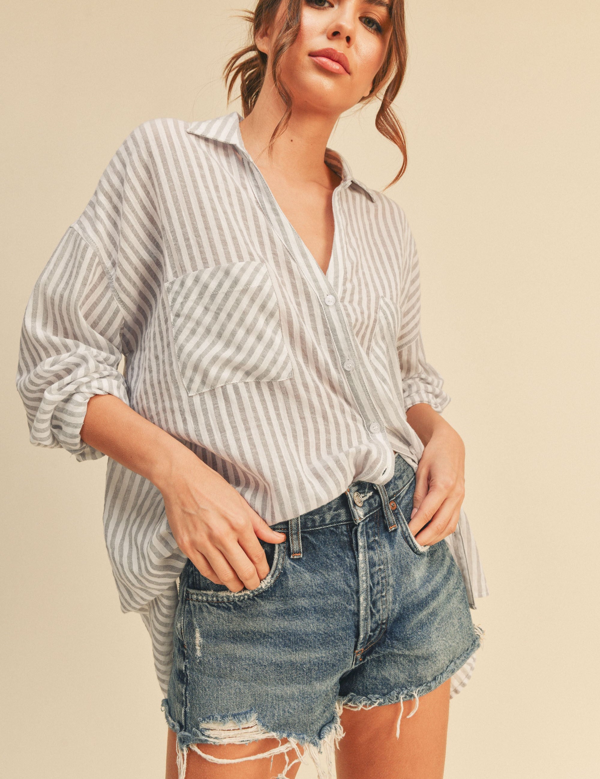 Soft Stripe Essential Shirt - alldeserved.com