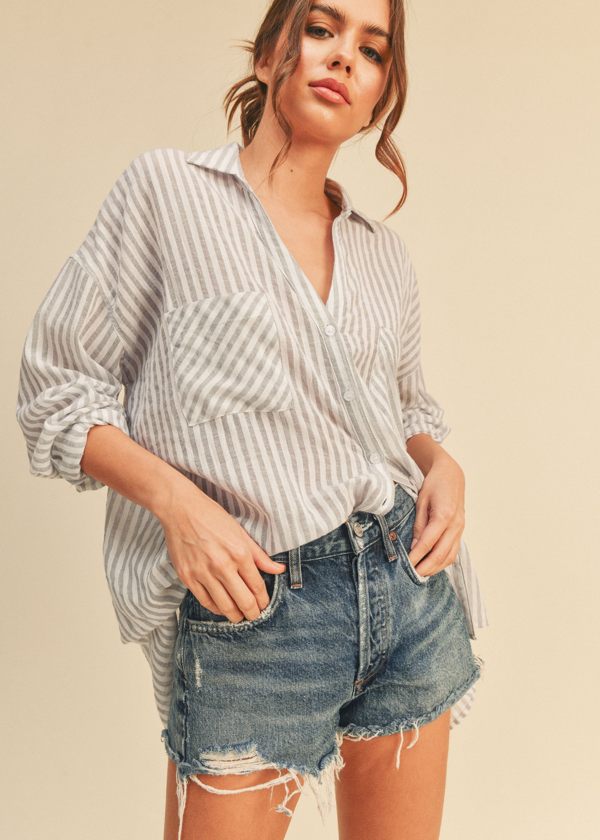 Soft Stripe Essential Shirt - alldeserved.com