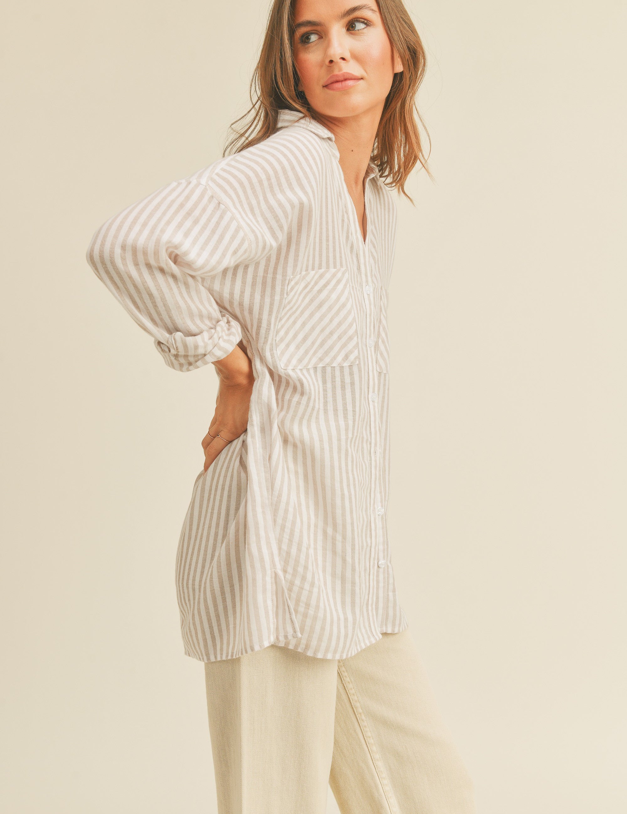 Soft Stripe Essential Shirt - alldeserved.com