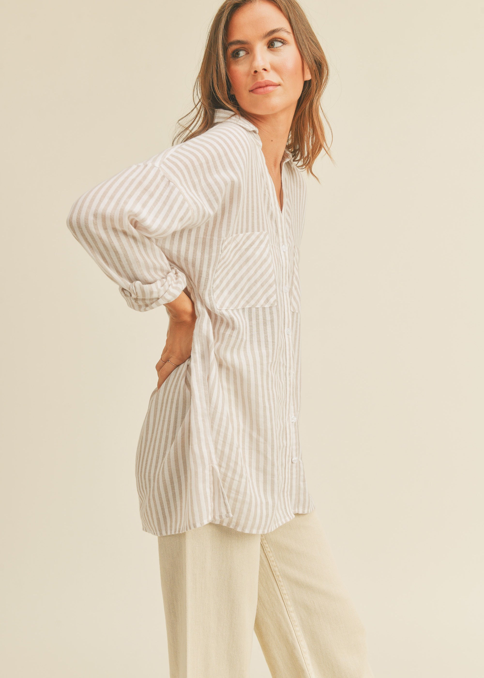 Soft Stripe Essential Shirt - alldeserved.com