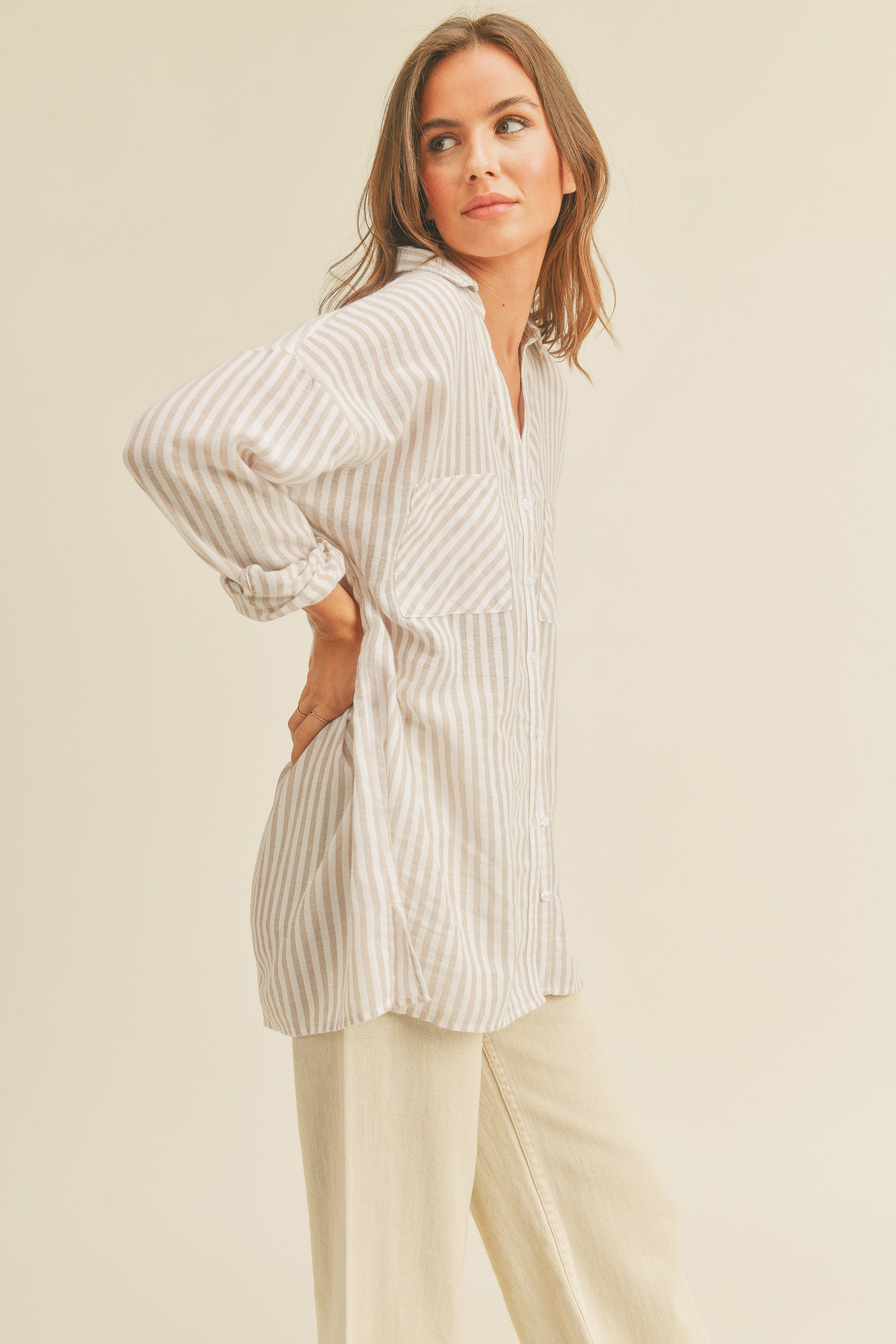 Soft Stripe Essential Shirt - alldeserved.com
