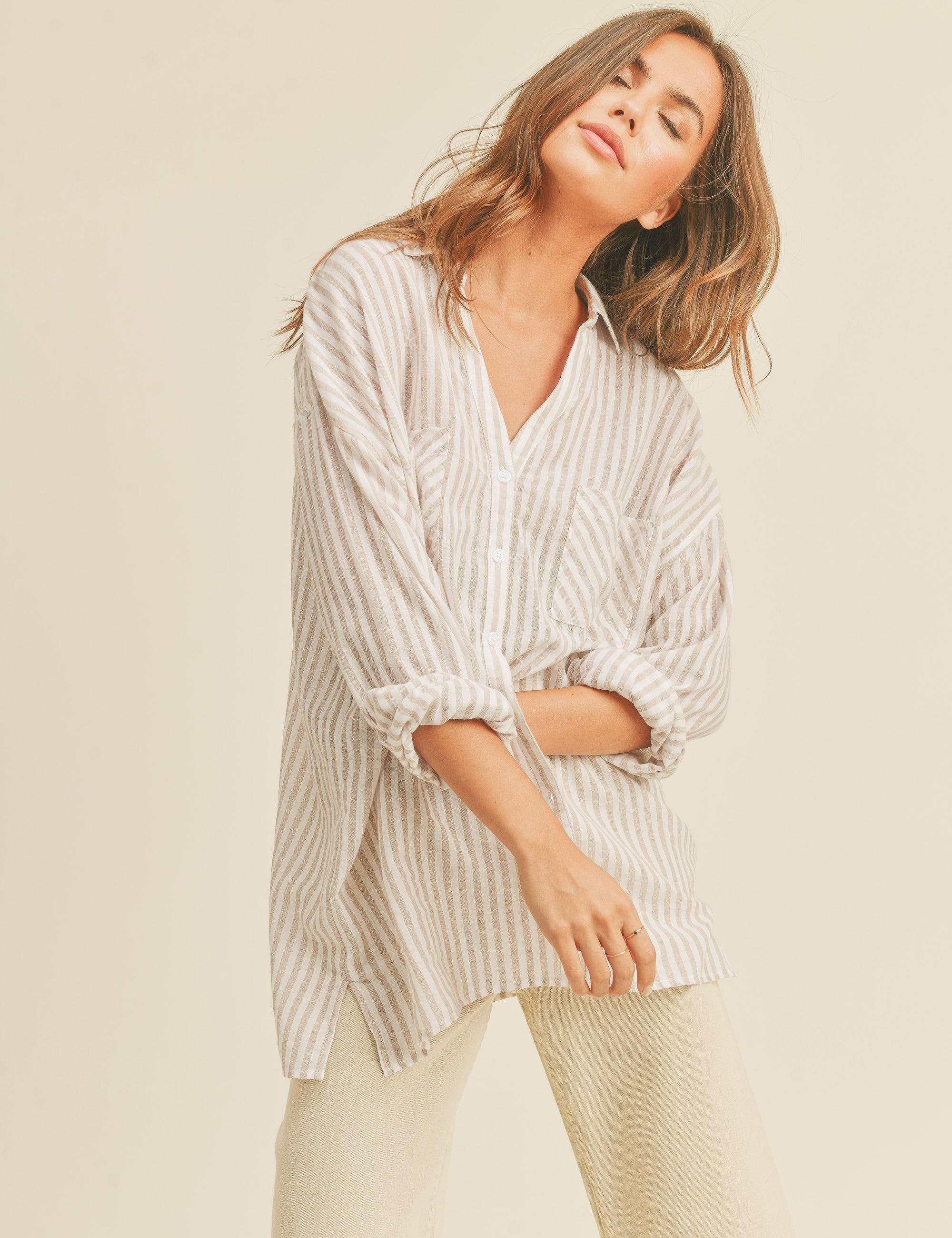 Soft Stripe Essential Shirt - alldeserved.com