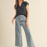 Sofie Cuffed Straight Crop Jeans - alldeserved.com
