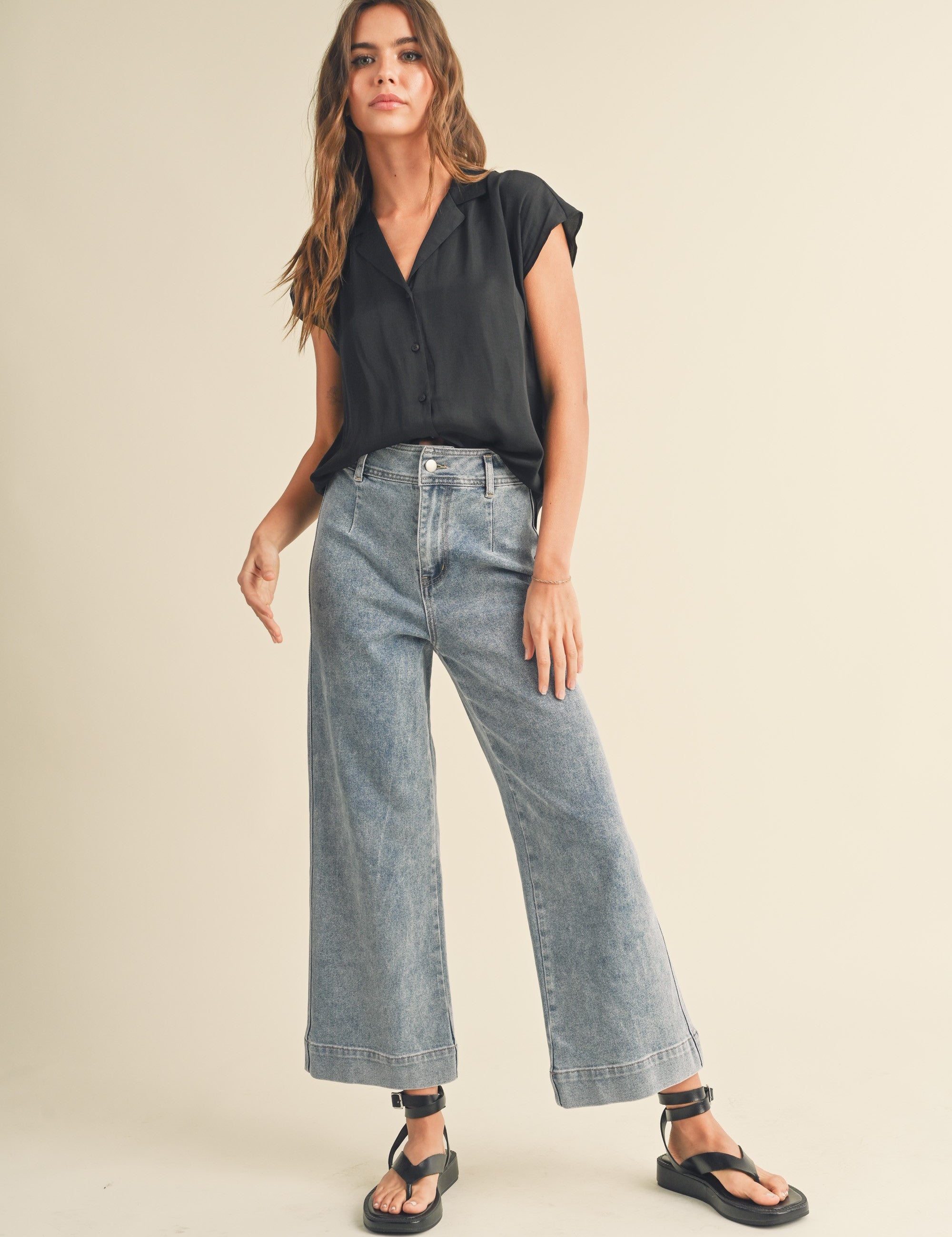 Sofie Cuffed Straight Crop Jeans - alldeserved.com