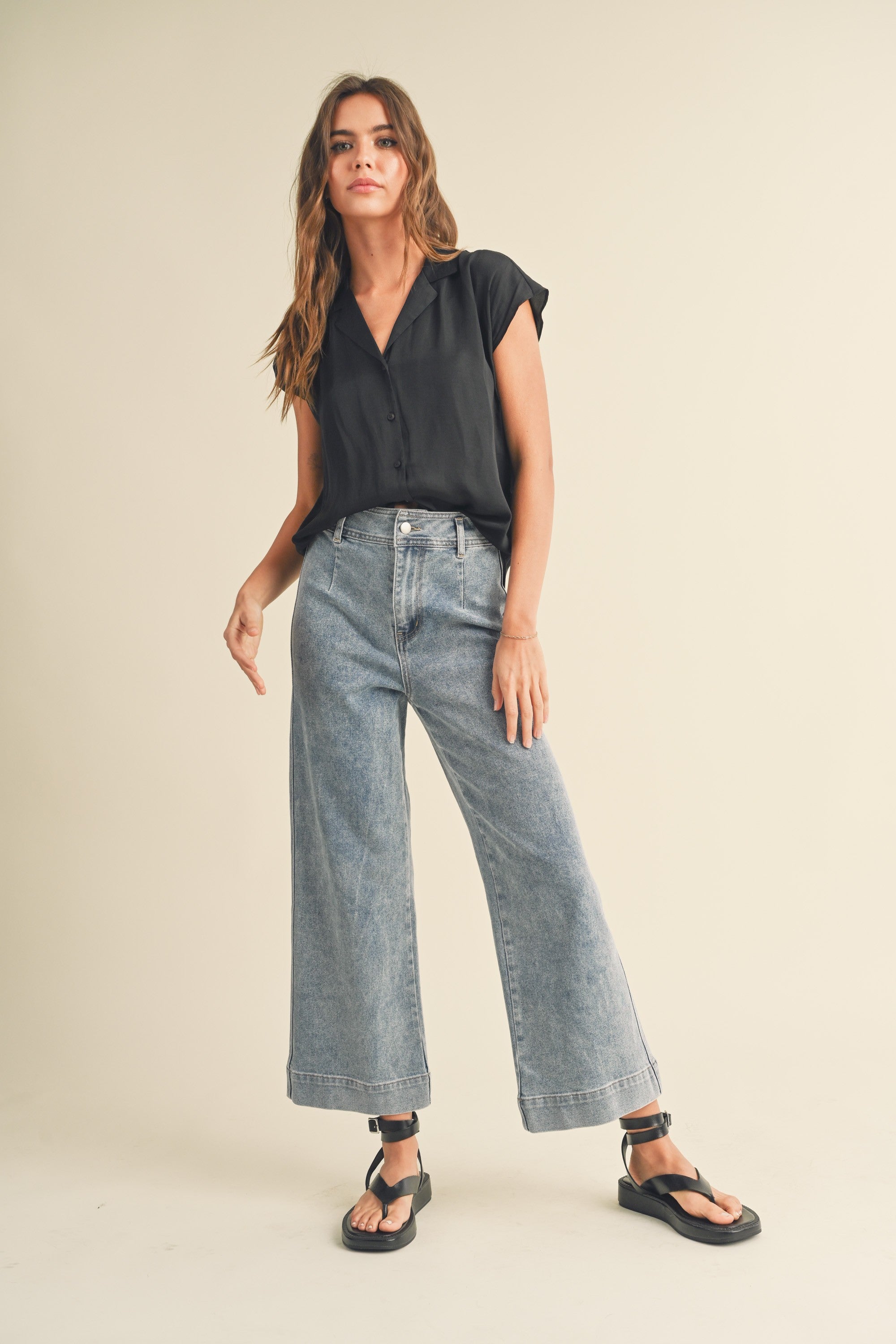 Sofie Cuffed Straight Crop Jeans - alldeserved.com