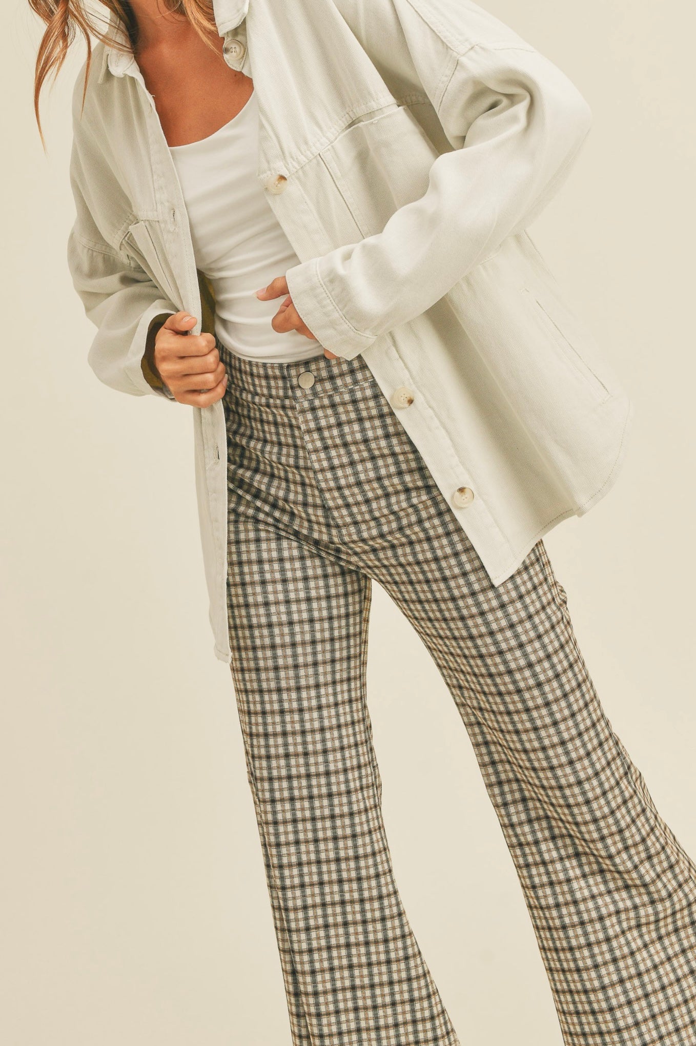Camden Flare Plaid Pants - alldeserved.com