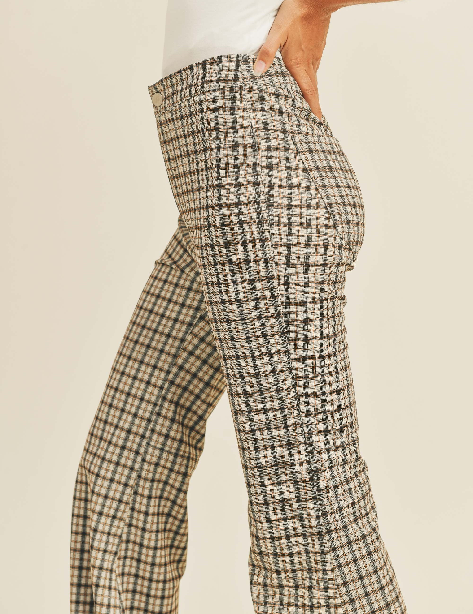 Camden Flare Plaid Pants - alldeserved.com