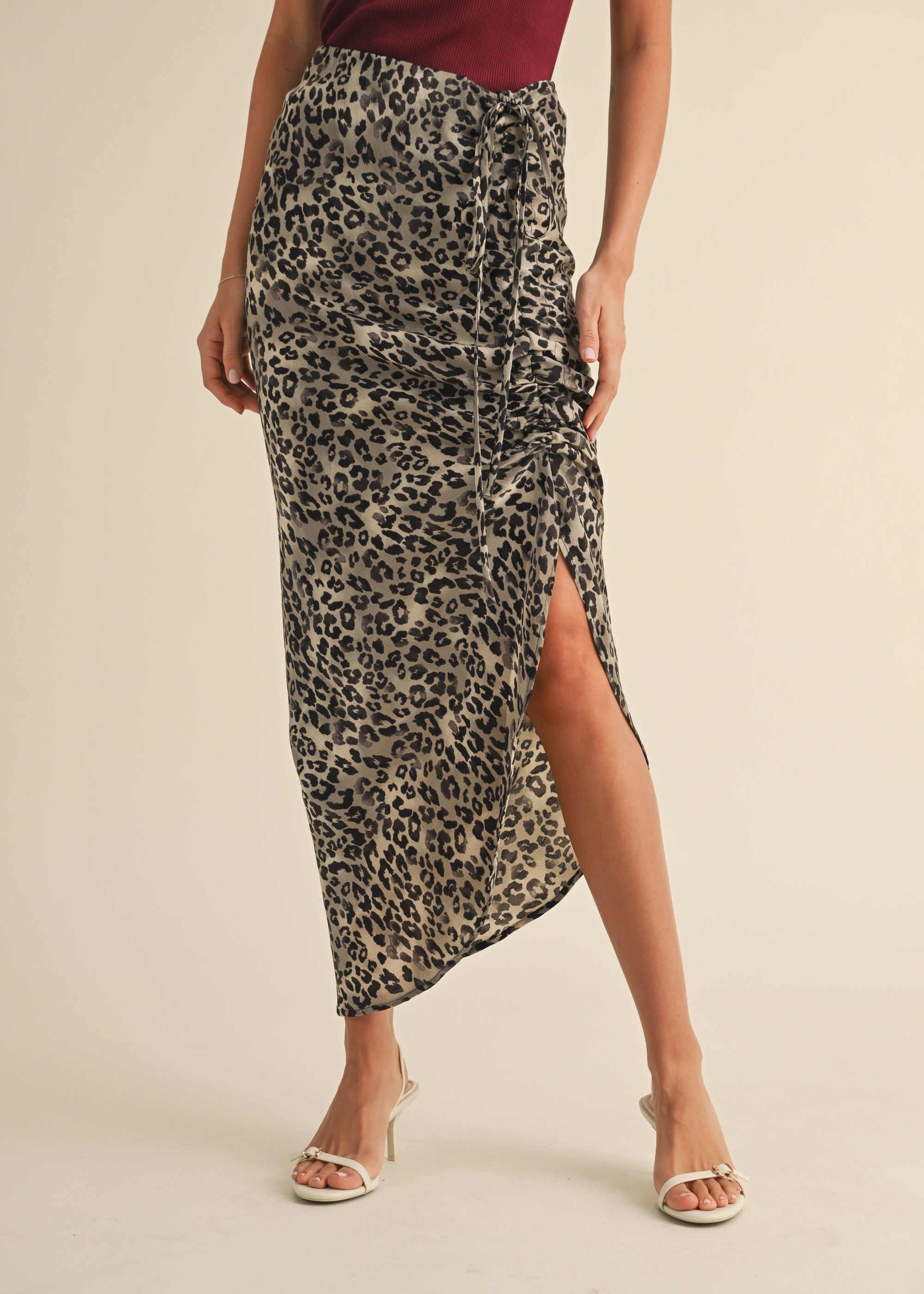 Smooth Leopard Midi Skirt - alldeserved.com