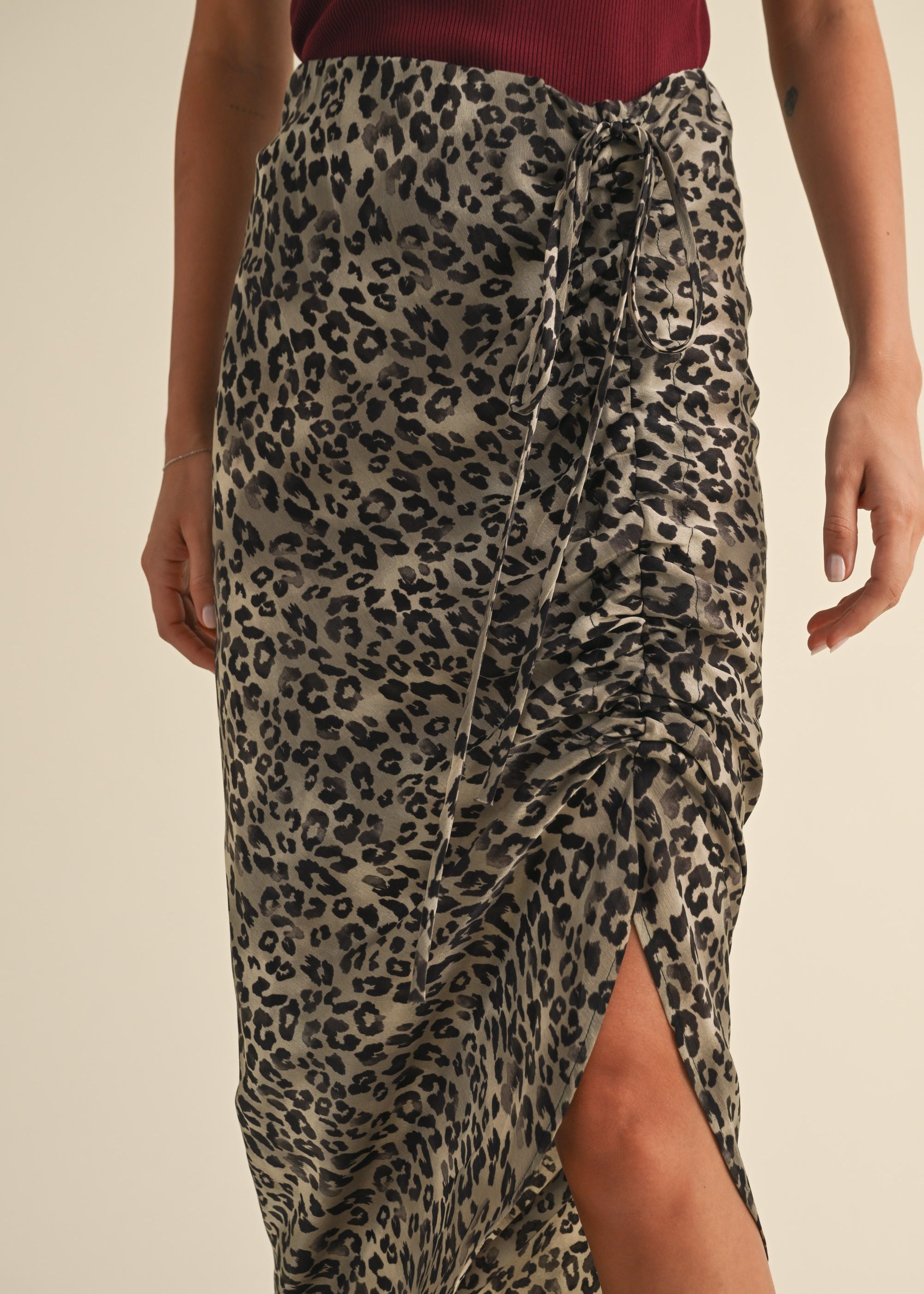 Smooth Leopard Midi Skirt - alldeserved.com
