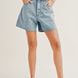 Bridget Raw Hem Denim Shorts - alldeserved.com