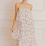 Ivory Purple Floral Dress - alldeserved.com