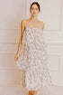 Ivory Purple Floral Dress - alldeserved.com