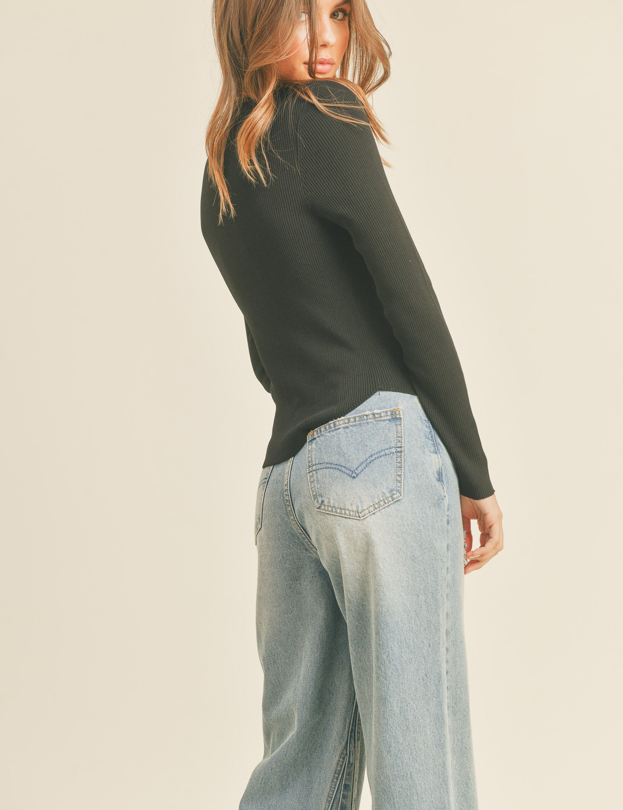 Cut Out Wide Leg Jeans - alldeserved.com