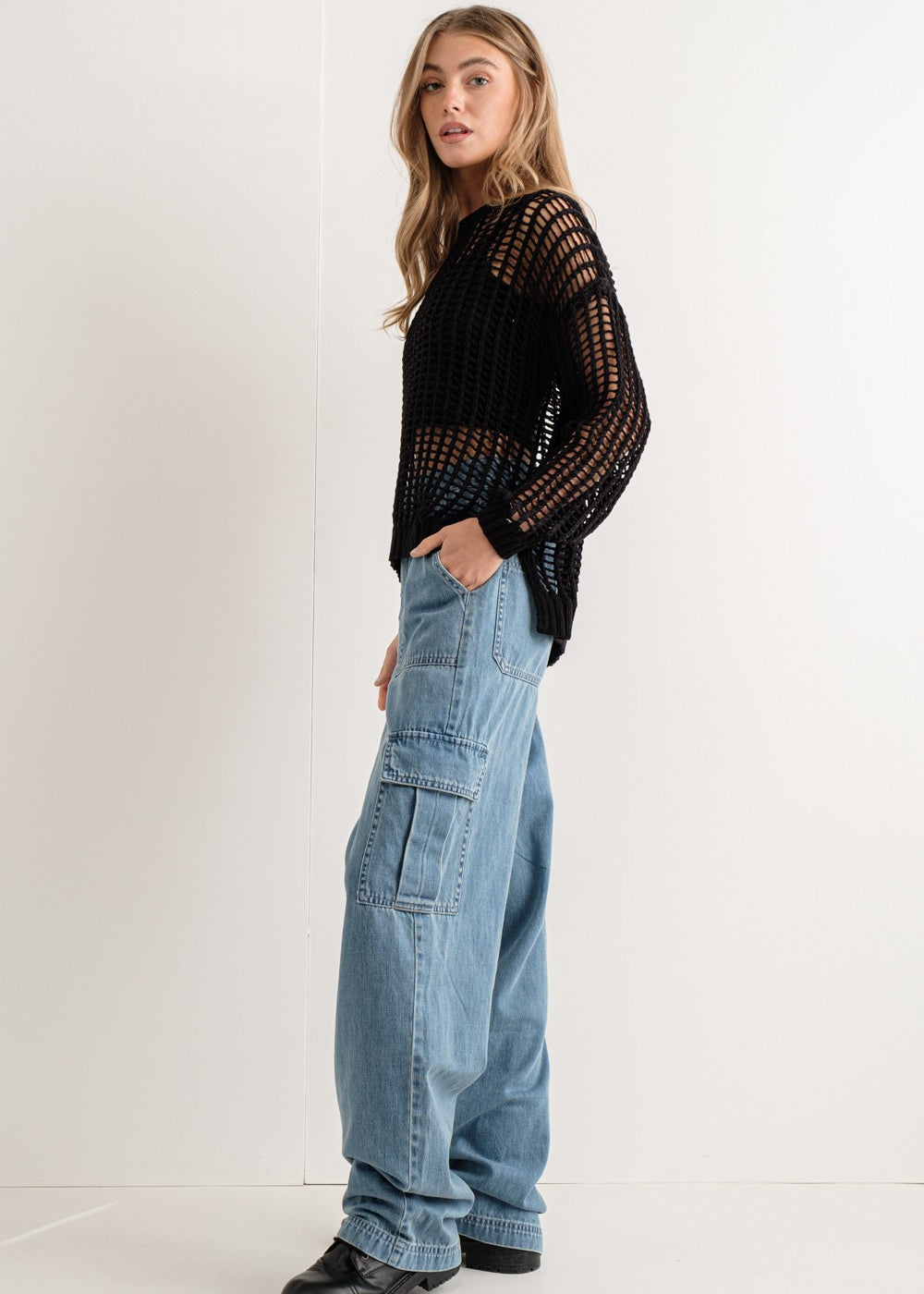 Sahara Mesh Long Sleeve Sweater - alldeserved.com