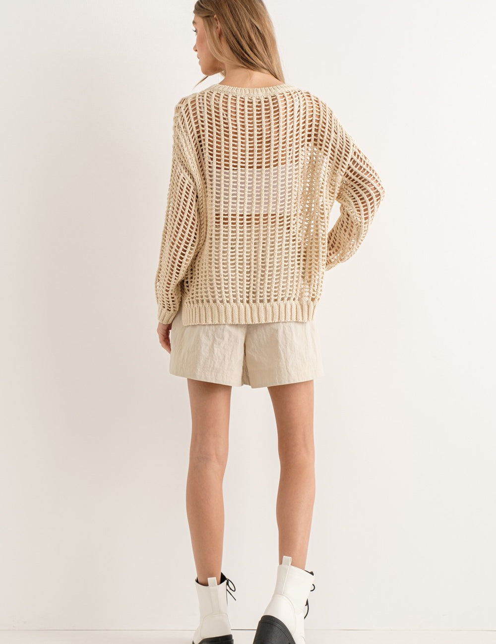 Sahara Mesh Long Sleeve Sweater - alldeserved.com