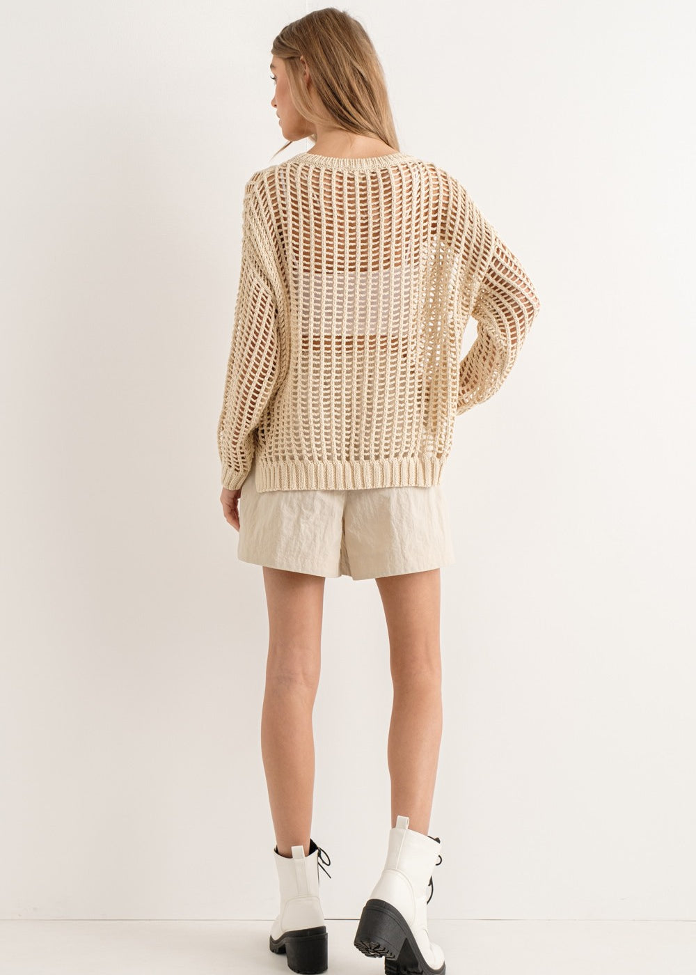 Sahara Mesh Long Sleeve Sweater - alldeserved.com