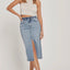 Chicago Denim Skirt with Front Slit - alldeserved.com