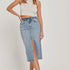 Chicago Denim Skirt with Front Slit - alldeserved.com